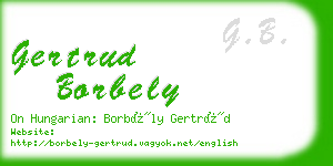 gertrud borbely business card